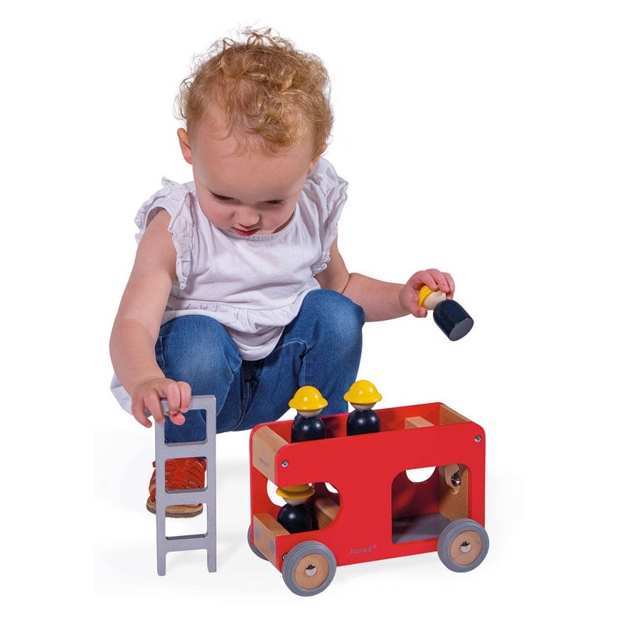 Janod - Camion de pompier en bois BOLID