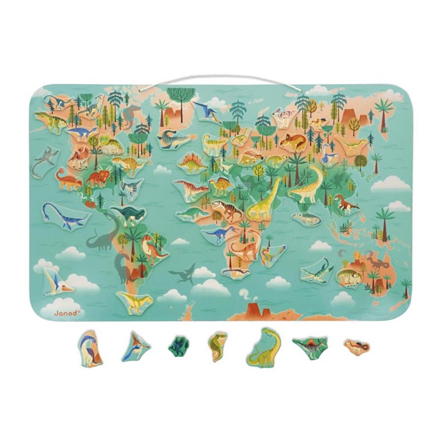 Janod - Carte magnétique dinosaures
