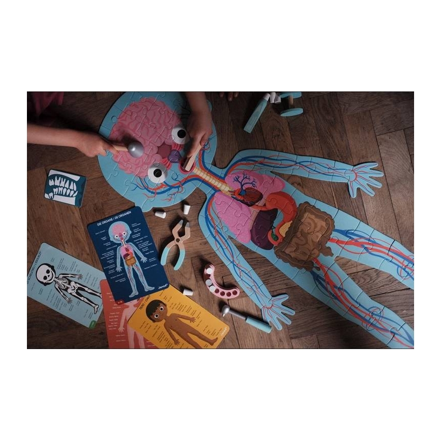 Janod - Educatieve kinderpuzzel 225 stukjes menselijk lichaam