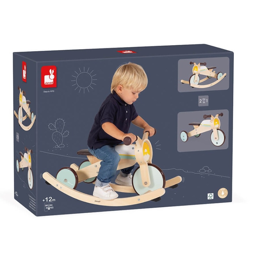 Janod - Enfant draisienne en bois 2en1