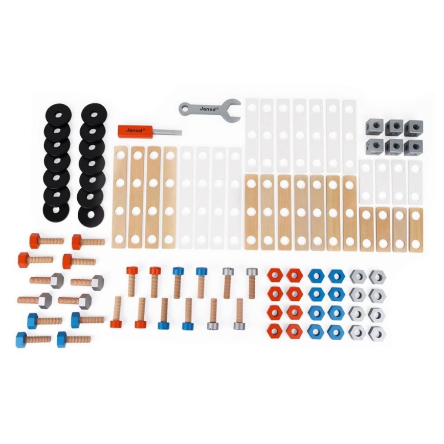 Janod - Houten bouwset BRICOKIDS vervoersmiddelen