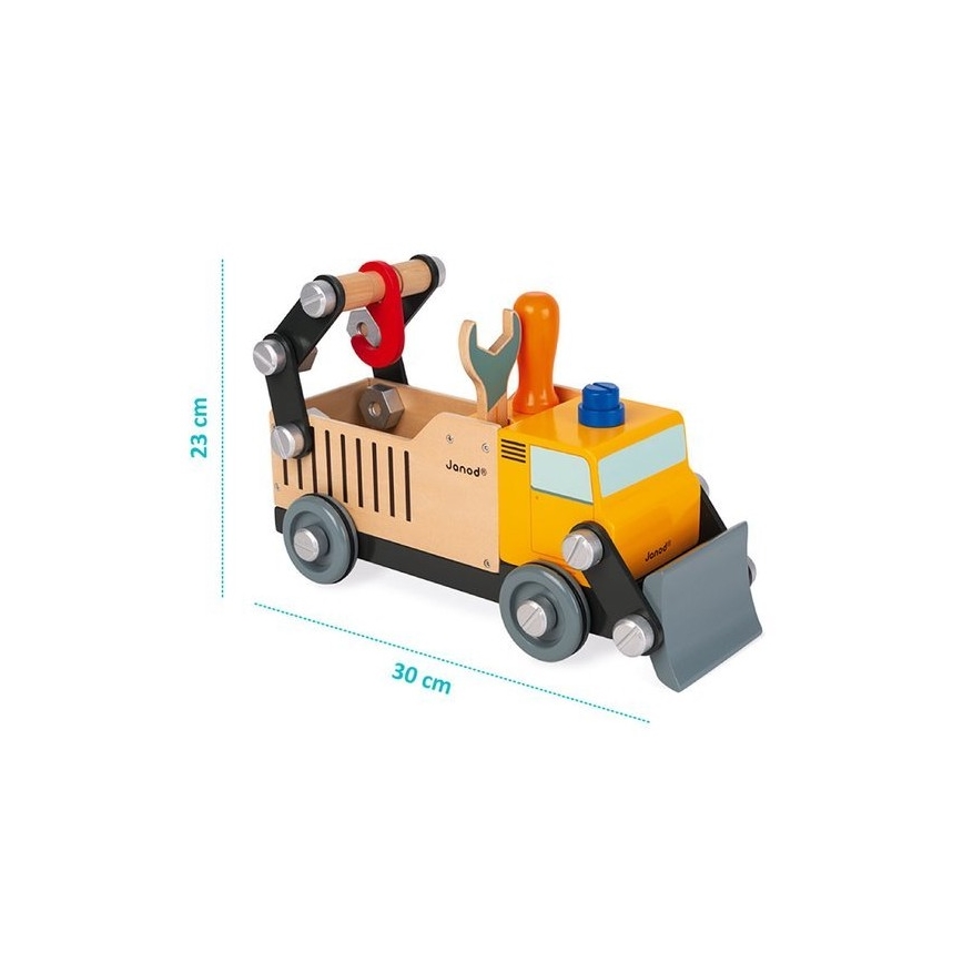 Janod - Houten bouwset BRICOKIDS vrachtwagen