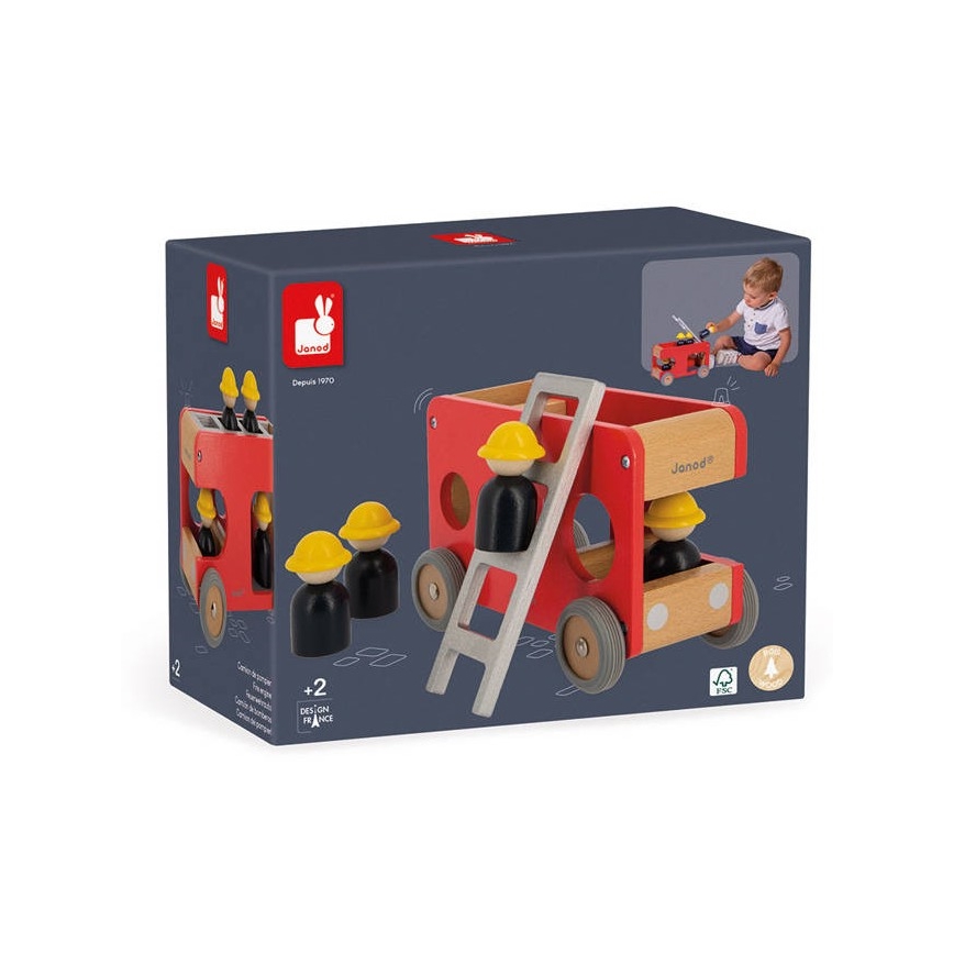 Janod - Houten brandweerwagen BOLID