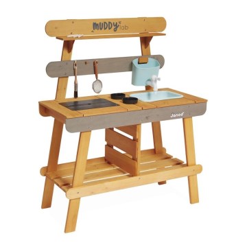 Janod - Houten buitenspeelkeuken MUDDY LAB