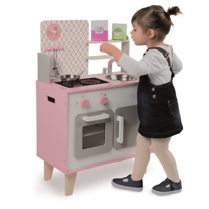 Janod - Houten keuken MACARON roze