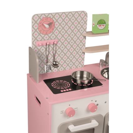 Janod - Houten keuken MACARON roze