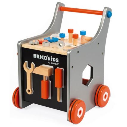 Janod - Houten loopwagen met gereedschap BRICOKIDS