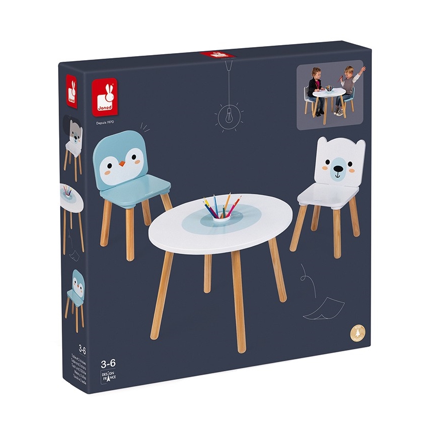 Janod - Houten tafel met stoelen