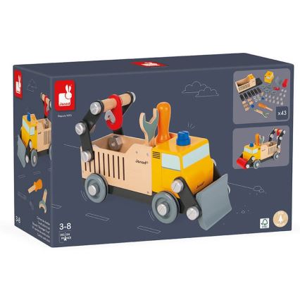 Janod - Jeu de construction en bois BRICOKIDS camion