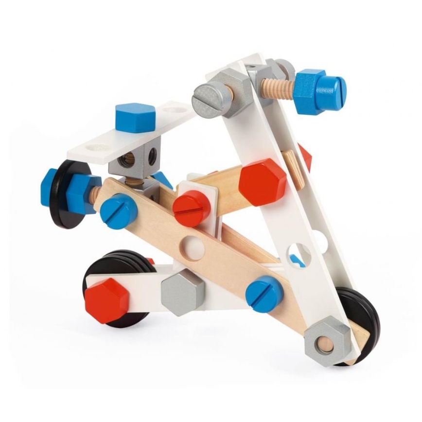 Janod - Jeu de construction en bois BRICOKIDS moyens de transport