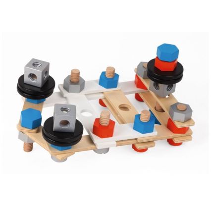 Janod - Jeu de construction en bois BRICOKIDS moyens de transport