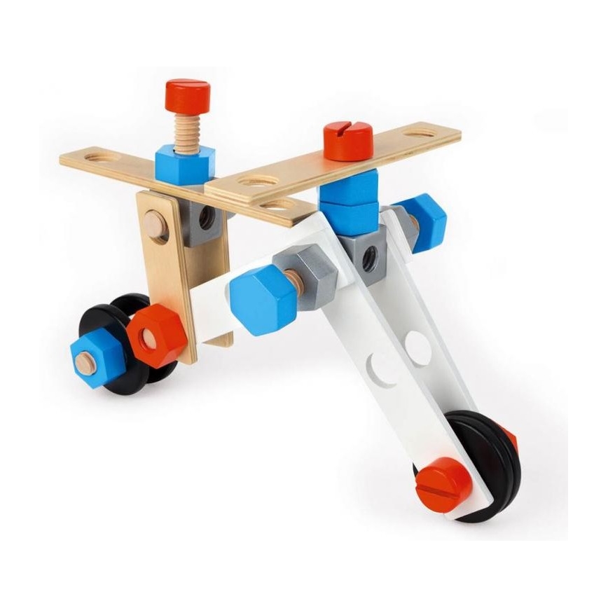 Janod - Jeu de construction en bois BRICOKIDS moyens de transport