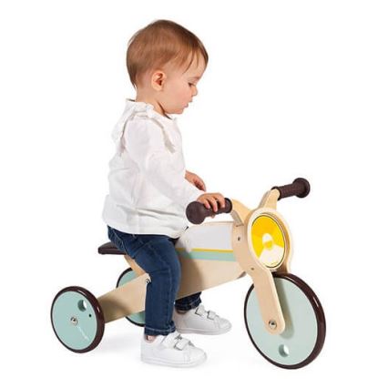 Janod - Kinderen houten loopfiets 2in1