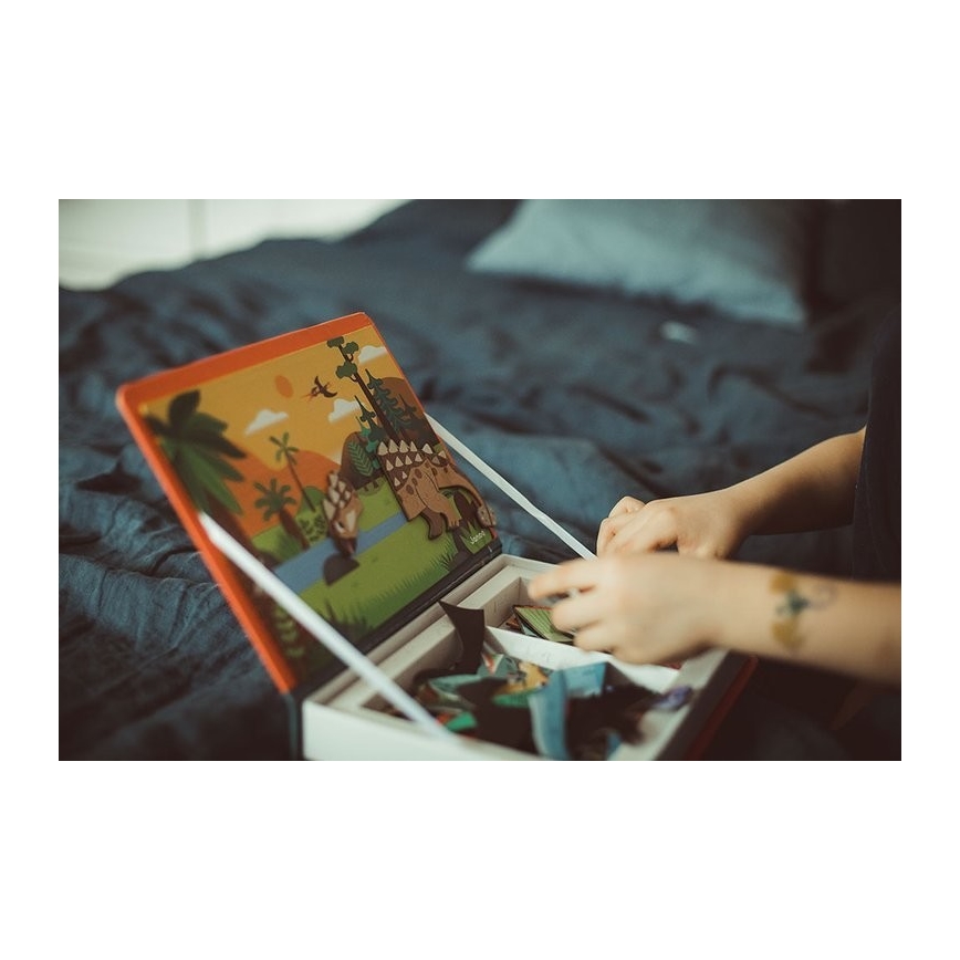 Janod - Kit interactif magnétique MAGNETIBOOK dinosaures