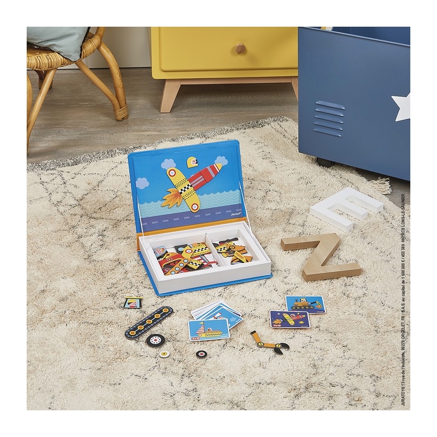 Janod - Kit interactif magnétique MAGNETIBOOK moyens de transport