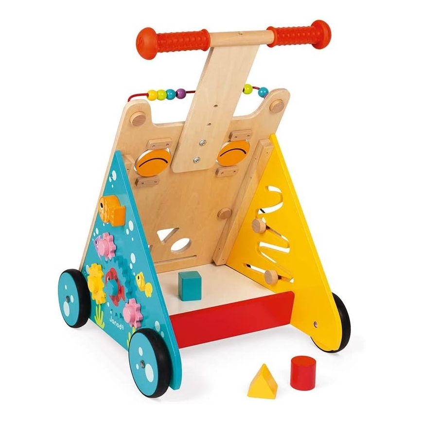 Janod - Loopwagentje met activiteiten cat