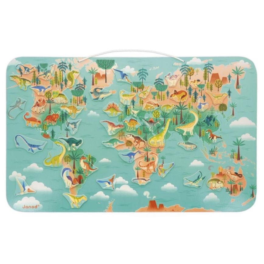 Janod - Magnetische dinosauruskaart