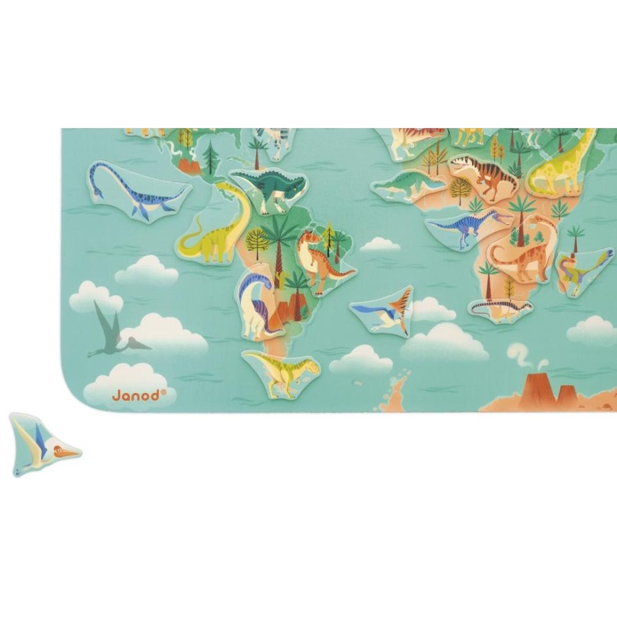 Janod - Magnetische dinosauruskaart