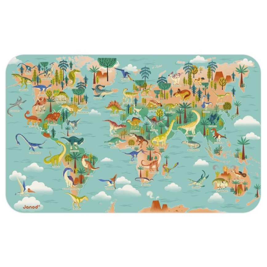 Janod - Magnetische dinosauruskaart