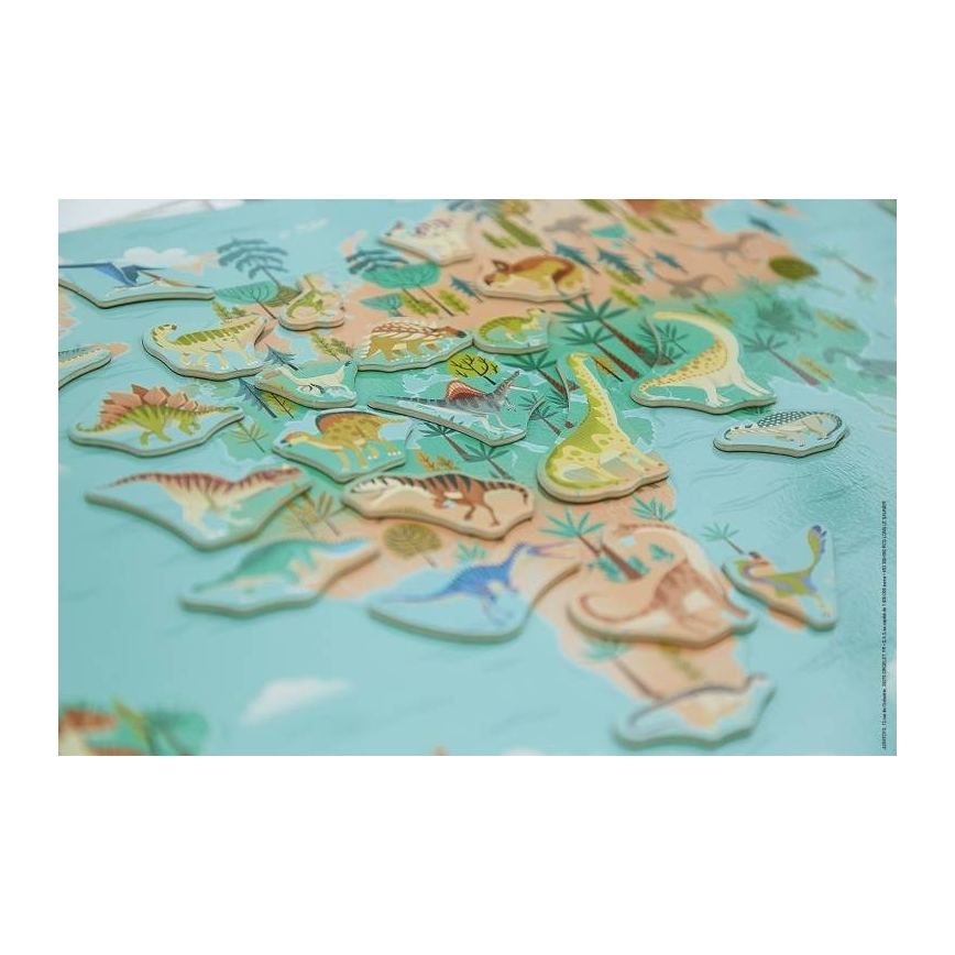 Janod - Magnetische dinosauruskaart