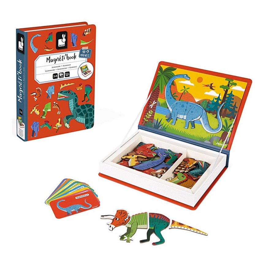 Janod - Magnetische interactieve set MAGNETIBOOK dinosaurussen