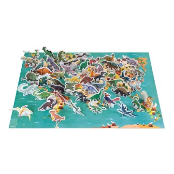 Janod - Puzzle éducatif pour enfant 200 pcs dinosaures