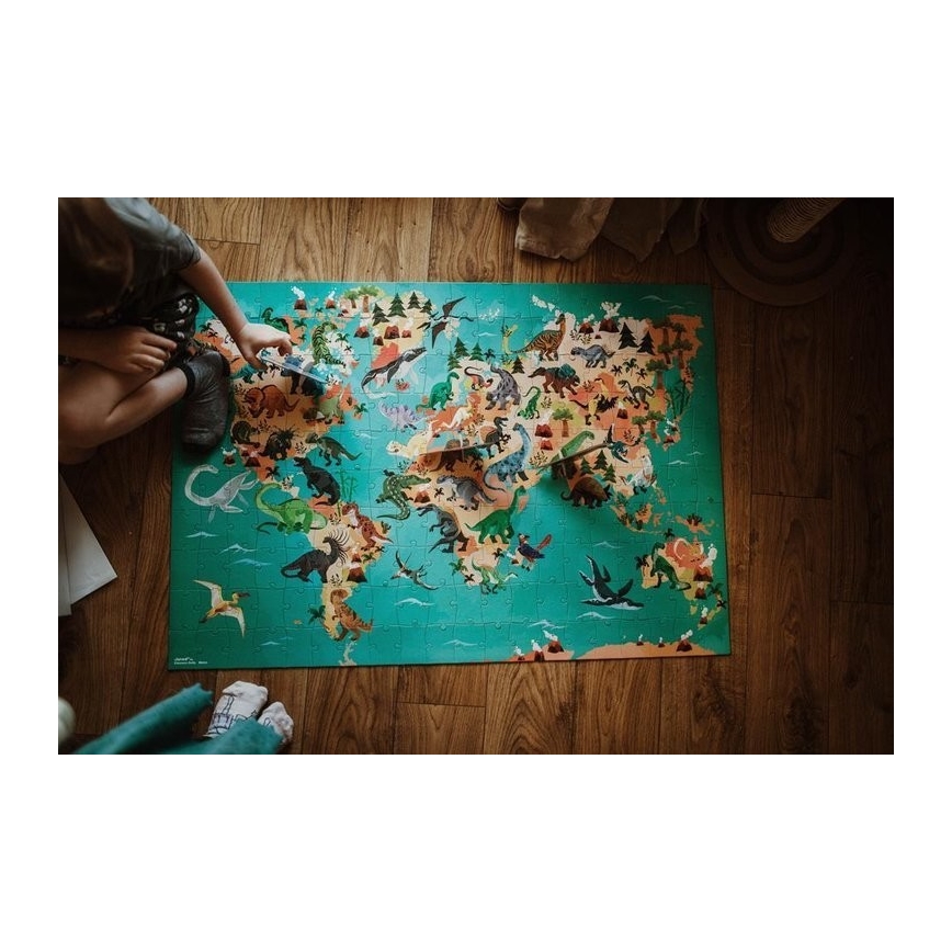Janod - Puzzle éducatif pour enfant 200 pcs dinosaures