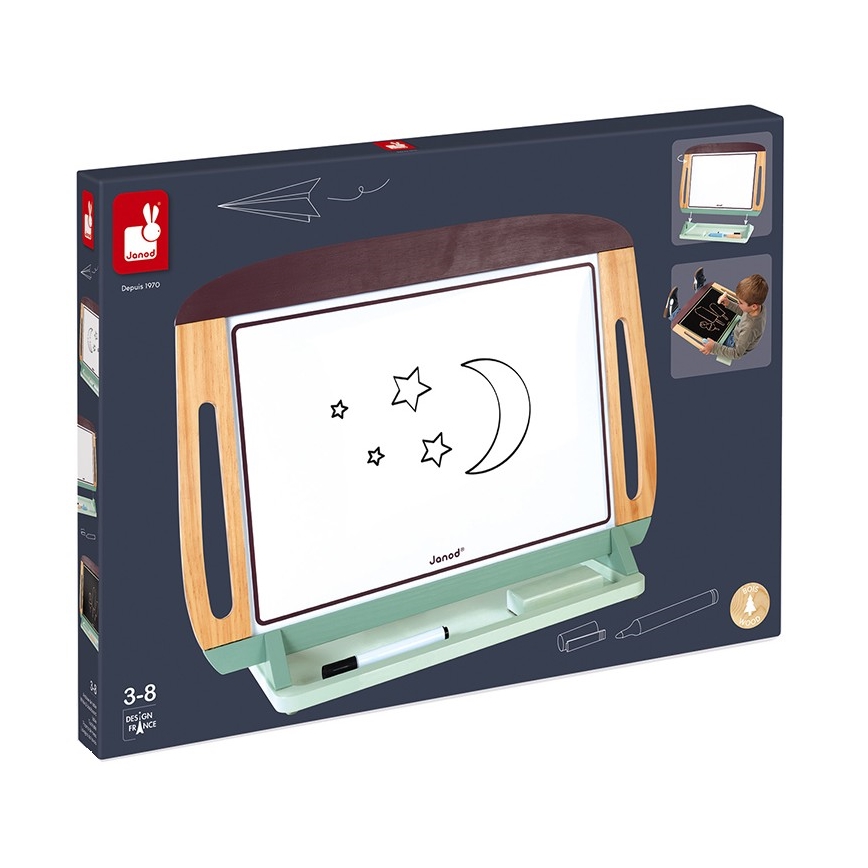 Janod - Tableau magnétique vert/marron