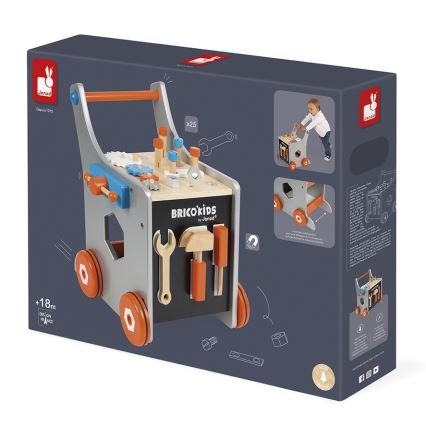 Janod - Trotteur en bois avec outils BRICOKIDS