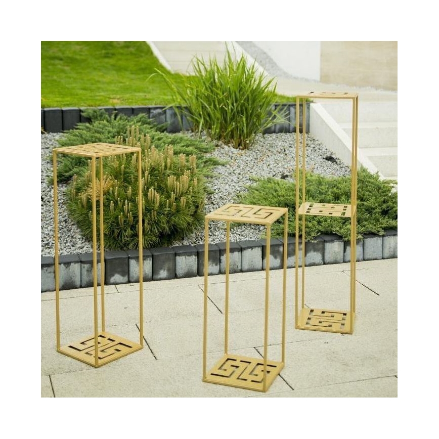 Jardinière 60x24 cm dorée