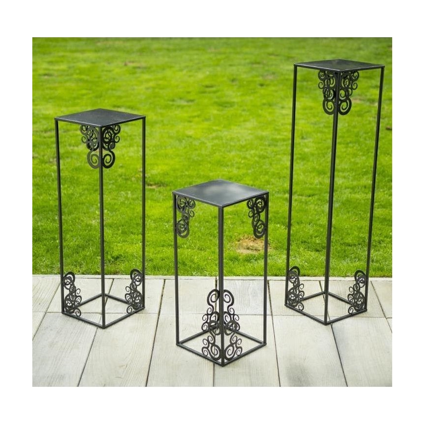 Jardinière 60x24 cm noire