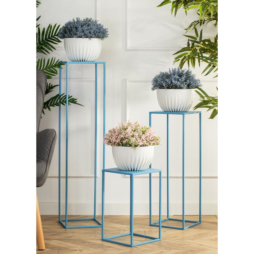 Jardinière 70x24 cm bleu