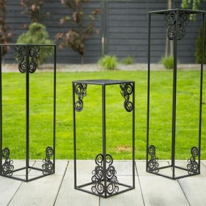 Jardinière 80x24 cm noire