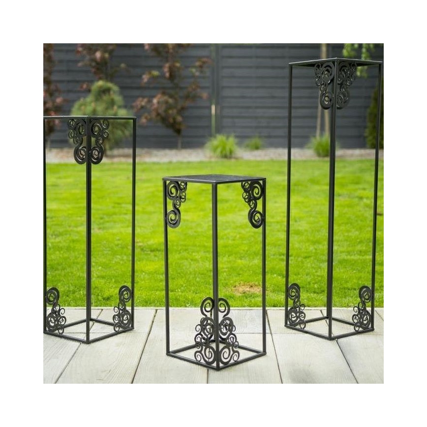 Jardinière 80x24 cm noire