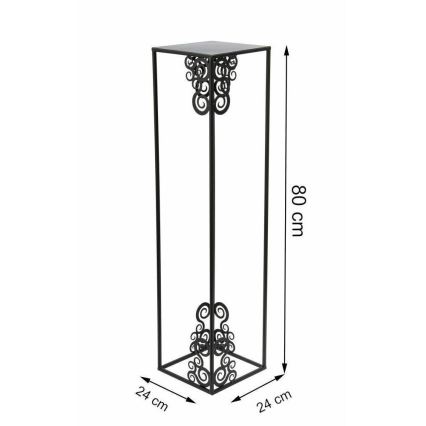 Jardinière 80x24 cm noire