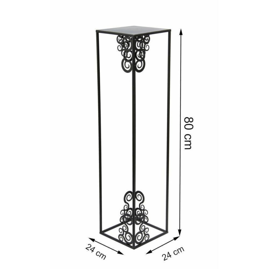 Jardinière 80x24 cm noire