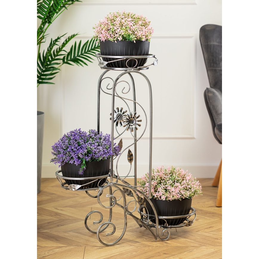 Jardinière 88x65 cm argent