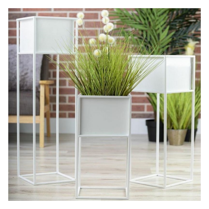 Jardinière 90x24 cm blanche