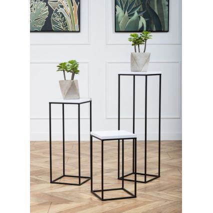 Jardinière BASICLOFT 40x24 blanche/noire