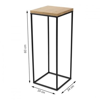 Jardinière BASICLOFT 60x24 noire/marron