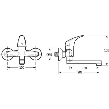 JIKA H3111N70042201 - Kraan voor wastafel TALAS 15,5 cm glanzend chroom
