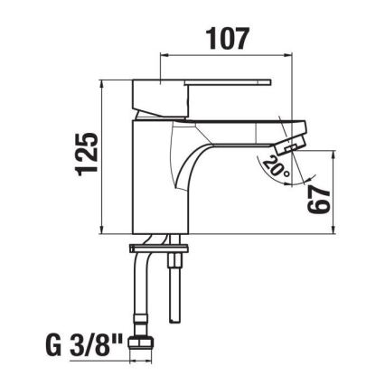 JIKA H3111Z10041101 - Kraan voor wastafel LYRA 12,5 cm glanzend chroom