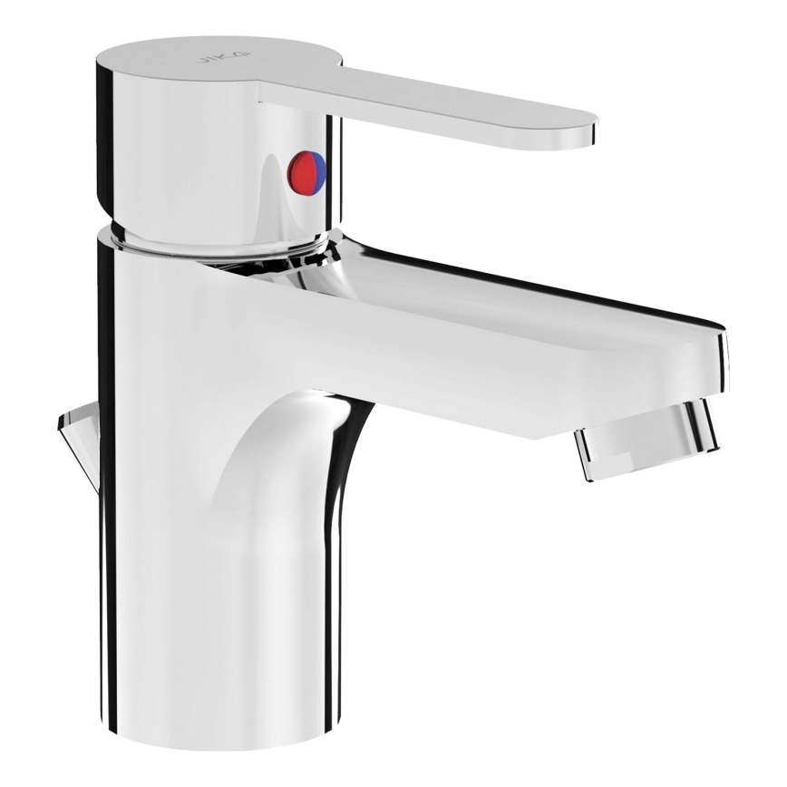 JIKA H3111Z10041111 - Kraan voor wastafel + afval met overloop LYRA 12,5 cm glanzend chroom