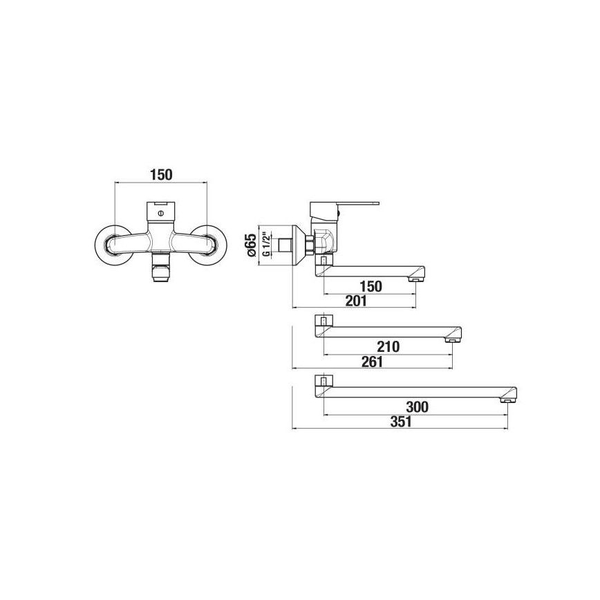 JIKA H3111Z70042201 - Wastafelmengkraan LYRA 15x20,1 cm glanzend chroom