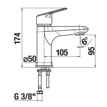 JIKA H3112E10041101 - Robinet de lavabo TALAS 17,4 cm chrome brillant