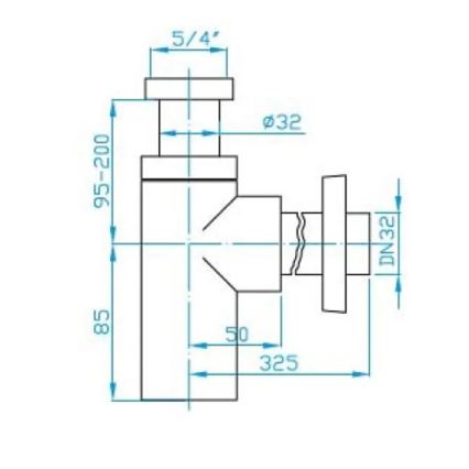 JIKA H3747100040001 - Siphon rond pour lavabo MIO, chromé brillant
