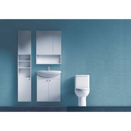 JIKA H4532410383041 - Armoire miroir avec étagère LYRA 80x60 cm blanc