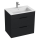 JIKA H4536021763521 - Meuble de salle de bains avec lavabo CUBE 60,7x65 cm noir