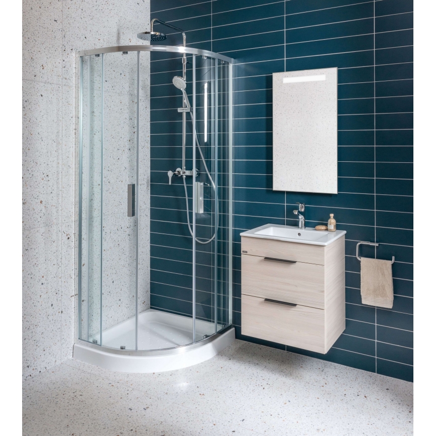 JIKA H4536021765141 - Meuble de salle de bains avec vasque CUBE 60,7x65 cm frêne