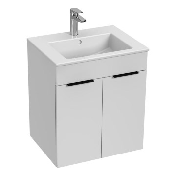 JIKA H4536111763001 - Meuble de salle de bain avec lavabo CUBE 60,7x55 cm blanc